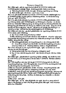 Toán ra tăng tỉ lệ